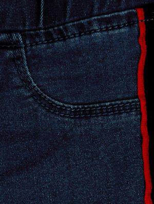 blue cotton blend jegging - 16101302 - Standard Image - 3