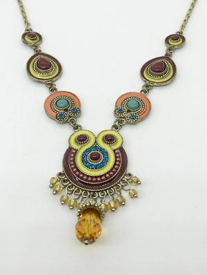 multi colored zinc long necklace - 16102072 - Standard Image - 3