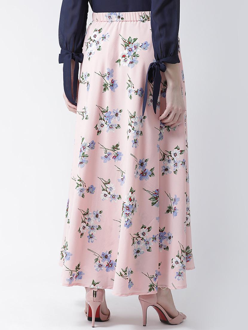 high rise floral long skirt - 16103443 - Zoom Image - 3