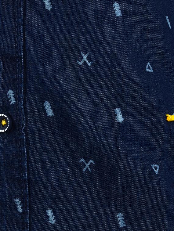 blue cotton shirt - 16103830 - Zoom Image - 3