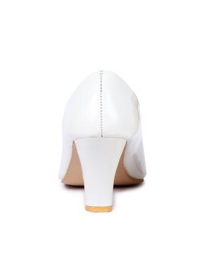 white slip on pumps - 16104311 - Standard Image - 3