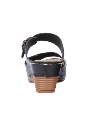black slip on wedges - 16104320 - Standard Image - 3