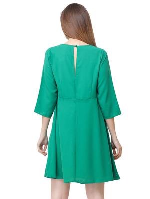 pleat detail a-line dress - 16104480 - Standard Image - 3