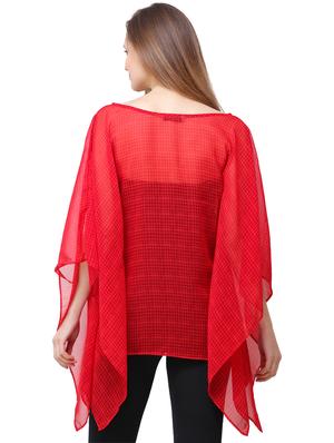 notch neck sheer kaftan - 16104497 - Standard Image - 3