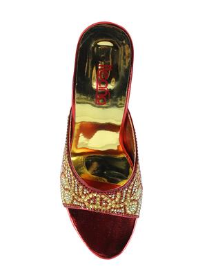 red slip on sandals - 16105685 - Standard Image - 3