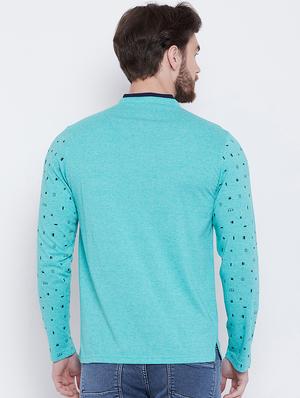 blue all over printed t-shirt - 16105869 - Standard Image - 3