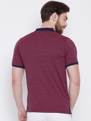 red striped polo t-shirt - 16105899 - Standard Image - 3