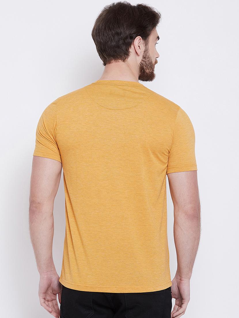 yellow chest print t-shirt - 16105906 - Zoom Image - 3