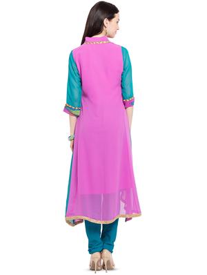 embroidered asymmetric kurta - 16106471 - Standard Image - 3