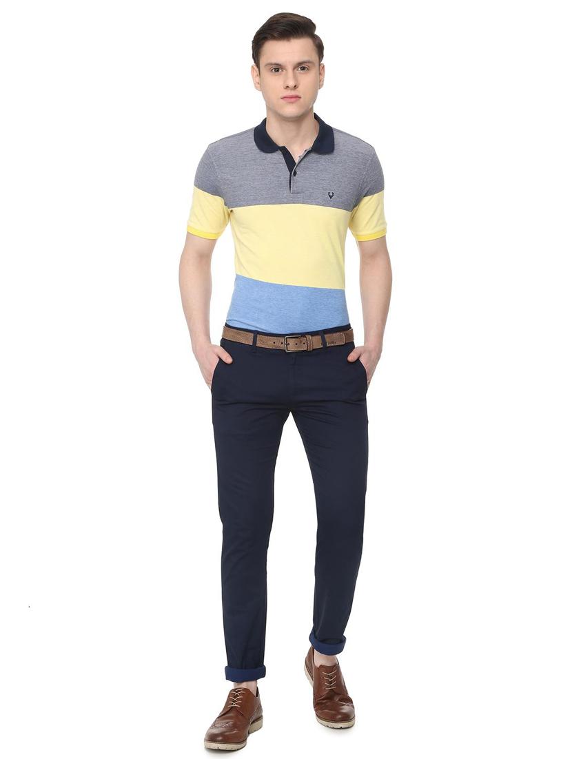 blue solid chinos - 16106826 - Zoom Image - 3
