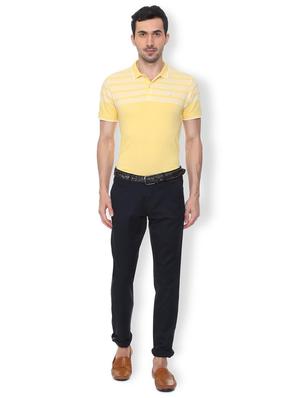 navy blue solid chinos - 16106862 - Standard Image - 3
