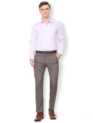 grey polyester blend flat front formal trouser - 16106896 - Standard Image - 3