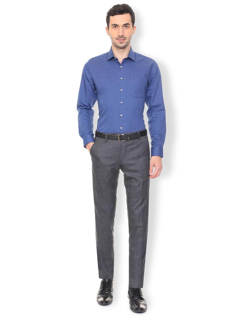 grey polyester blend flat front formal trouser - 16106902 - Zoom Image - 3