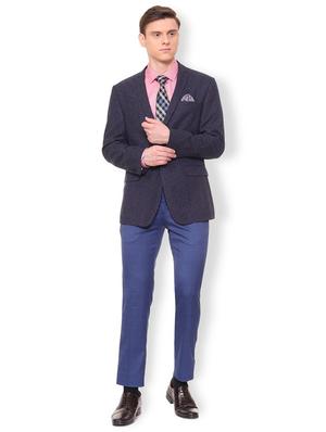blue polyester casual blazer - 16106925 - Standard Image - 3