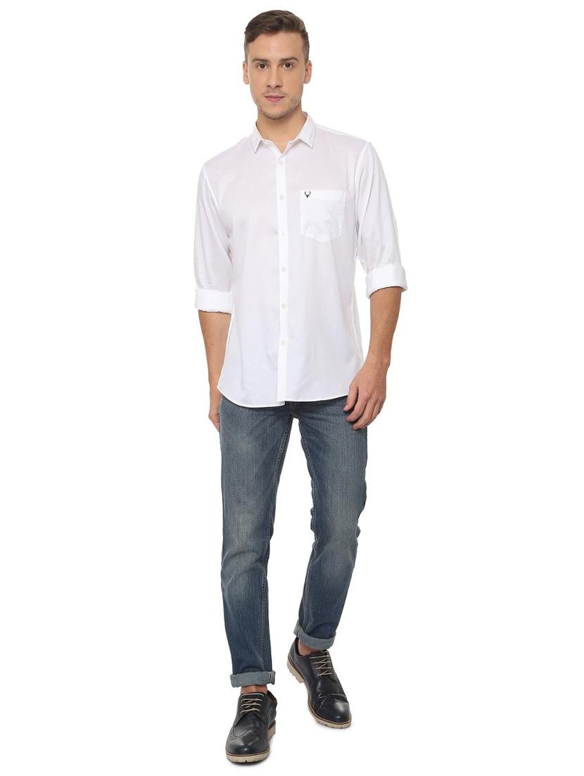 white solid casual shirt - 16106943 - Zoom Image - 3