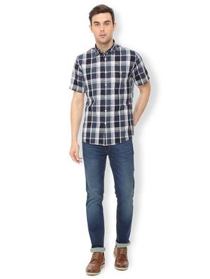 blue checkered casual shirt - 16106972 - Standard Image - 3
