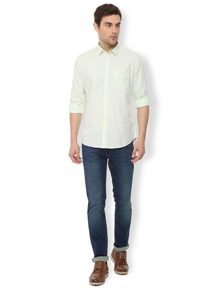 white linen casual shirt - 16106998 - Zoom Image - 3