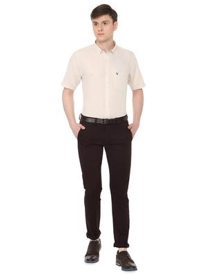 beige solid formal shirt - 16107013 - Standard Image - 3