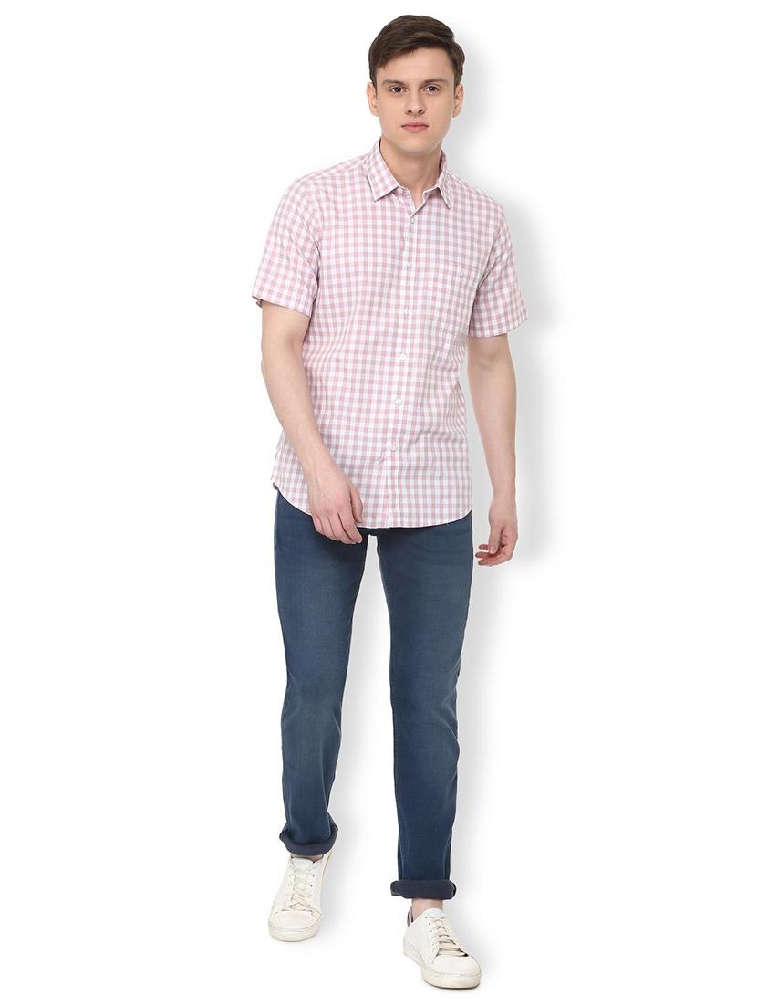 pink checkered casual shirt - 16107044 - Zoom Image - 3