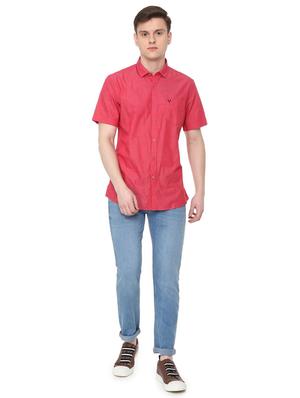 red solid casual shirt - 16107076 - Standard Image - 3