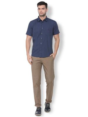 blue cotton casual shirt - 16107087 - Standard Image - 3