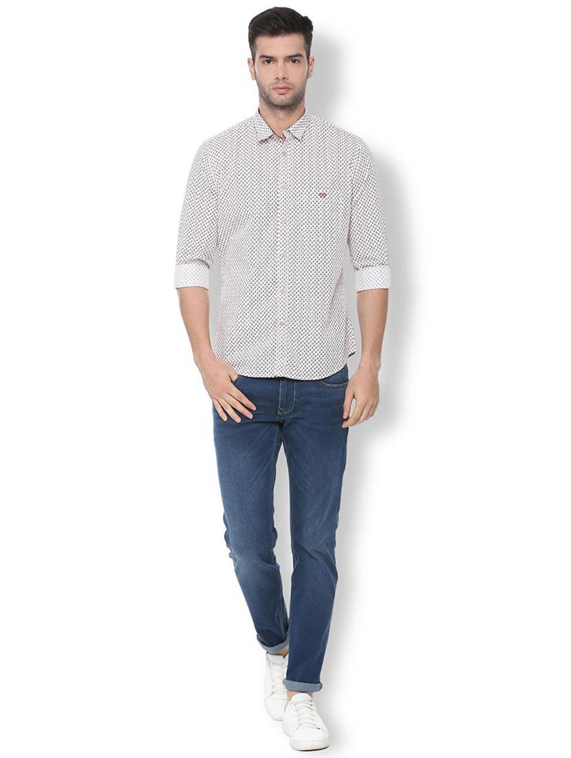 white printed casual shirt - 16107095 - Zoom Image - 3