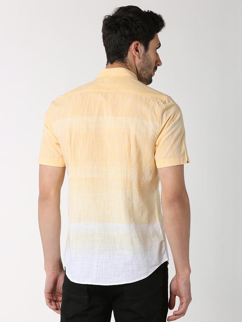 yellow striped casual shirt - 16107112 - Zoom Image - 3