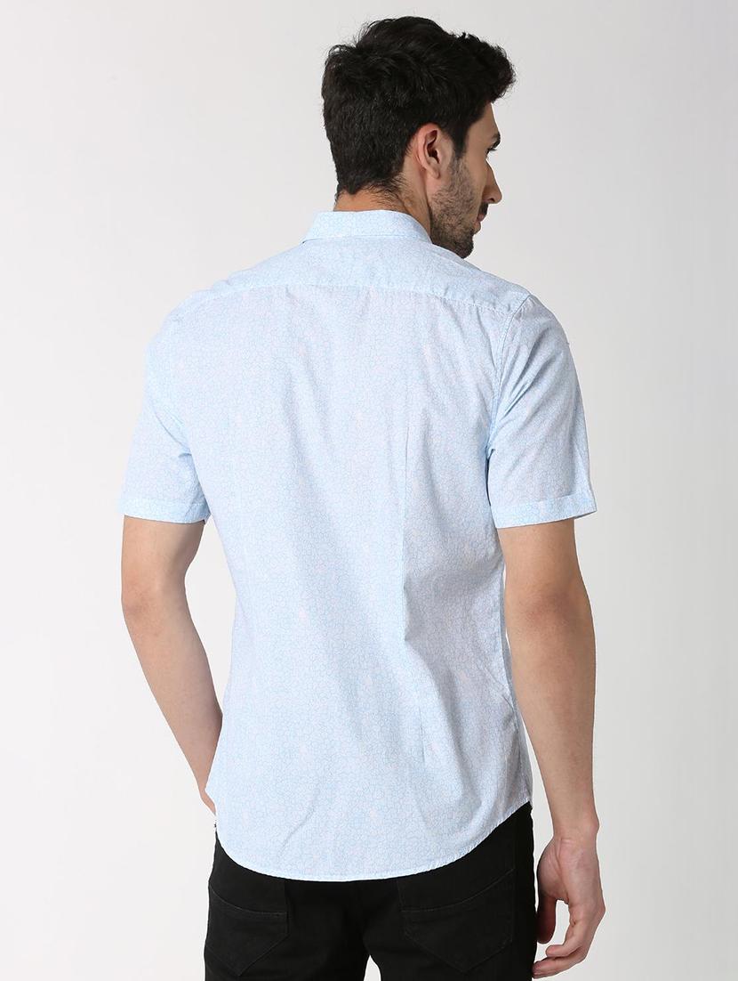 blue printed casual shirt - 16107116 - Zoom Image - 3