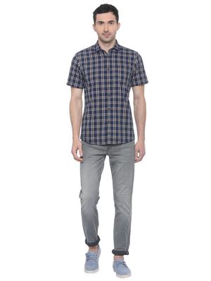 blue checkered casual shirt - 16107129 - Standard Image - 3