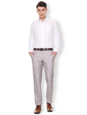 white solid formal shirt - 16107163 - Standard Image - 3