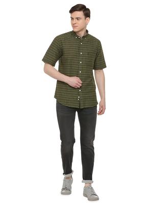 green checkered casual shirt - 16107174 - Standard Image - 3