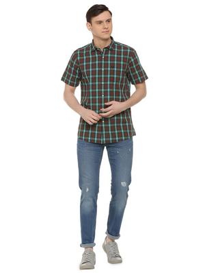 brown checkered casual shirt - 16107225 - Standard Image - 3