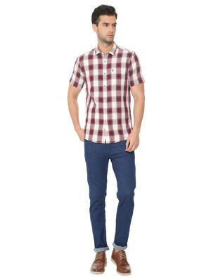 red checkered casual shirt - 16107227 - Standard Image - 3