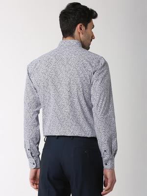 blue printed casual shirt - 16107228 - Standard Image - 3