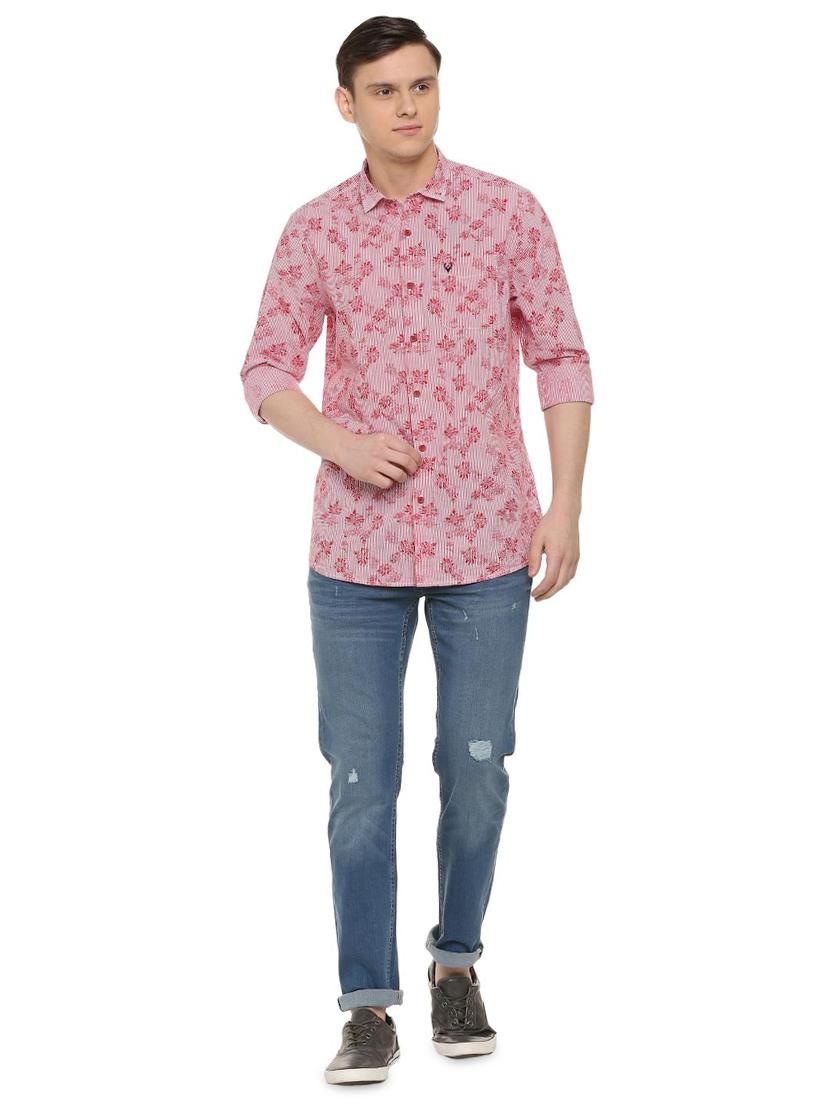 red printed casual shirt - 16107248 - Zoom Image - 3