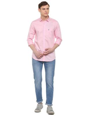 pink solid casual shirt - 16107281 - Standard Image - 3