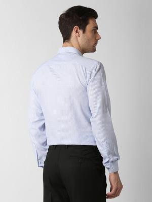 blue checkered formal shirt - 16107316 - Standard Image - 3
