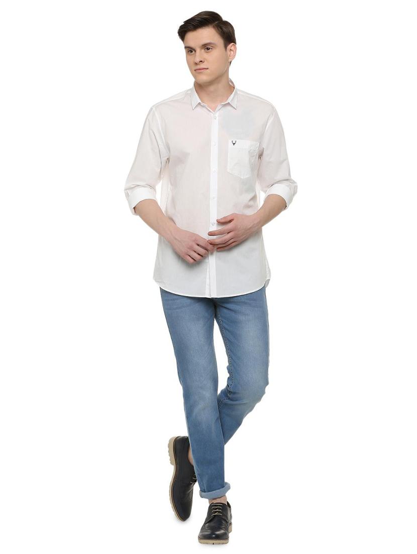 white solid casual shirt - 16107324 - Zoom Image - 3