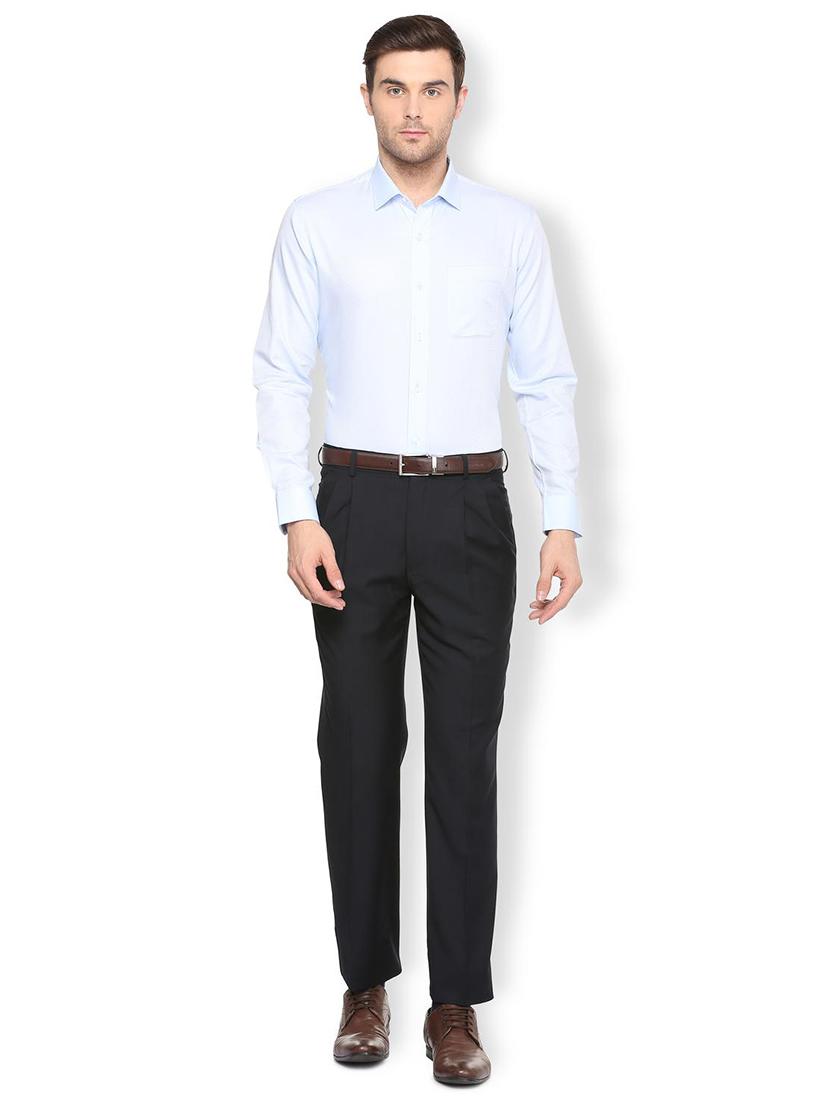 blue cotton formal shirt - 16107403 - Zoom Image - 3