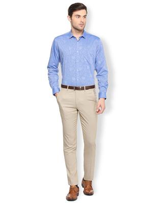 blue printed formal shirt - 16107406 - Standard Image - 3