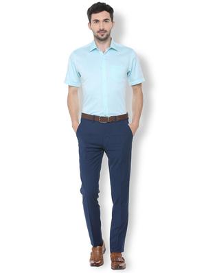 light blue printed formal shirt - 16107433 - Standard Image - 3