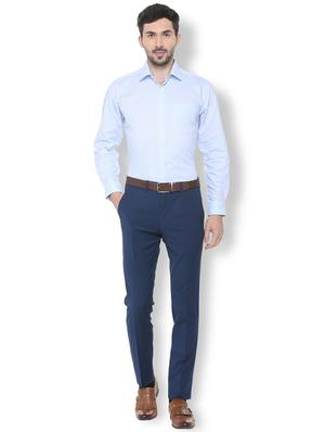 blue printed formal shirt - 16107445 - Standard Image - 3