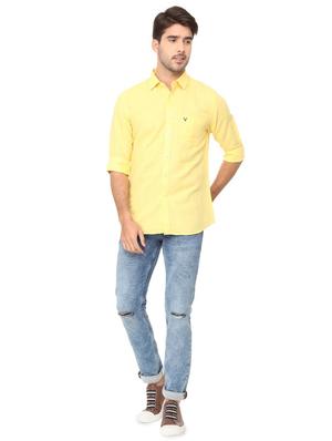 yellow solid casual shirt - 16107471 - Standard Image - 3