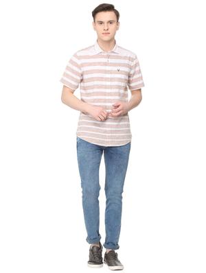 pink striped casual shirt - 16107501 - Standard Image - 3