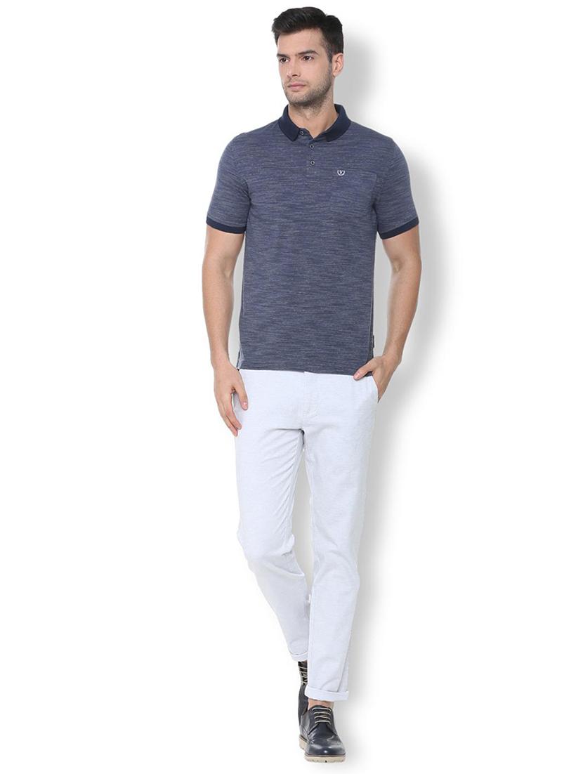 blue cotton polo t-shirt - 16107642 - Zoom Image - 3