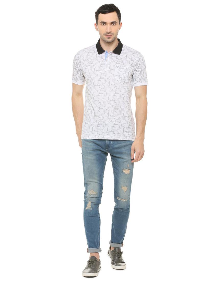 grey floral all over print t-shirt - 16107661 - Zoom Image - 3
