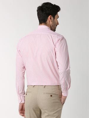 pink striped formal shirt - 16107669 - Standard Image - 3
