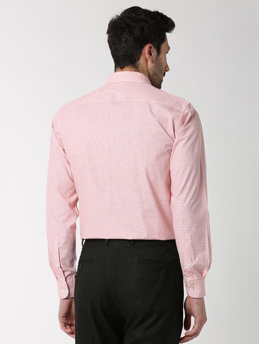 pink printed formal shirt - 16107674 - Zoom Image - 3