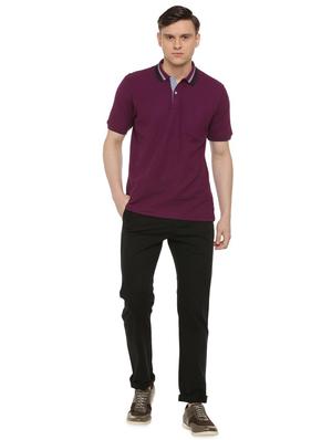 purple solid polo t-shirt - 16107676 - Standard Image - 3