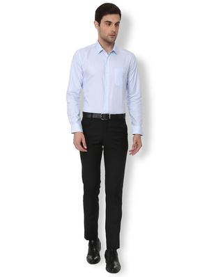light blue printed formal shirt - 16107760 - Standard Image - 3